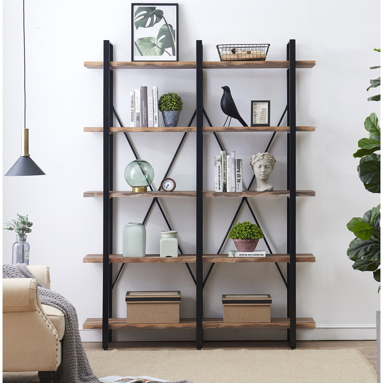 Khat double etagere hot sale bookcase